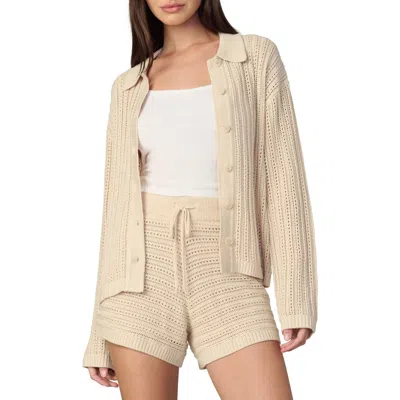 Joe's Jeans The Arlo Open Stitch Cardigan In Neutral