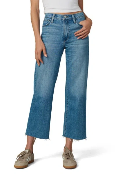Joe's Jeans The Blake Cropped Wide Leg Jeans In Graceful In Blue