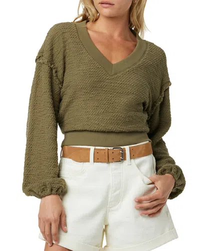 JOE'S JEANS JOE’S JEANS THE CAROLYN SLUBBY DEEP-V SWEATSHIRT