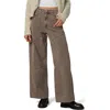 Joe's Jeans The Harlowe Seamed High Waist Wide Leg Jeans In Brown