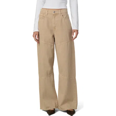 Joe's Jeans The Harlowe Seamed High Waist Wide Leg Jeans In Neutral