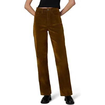 Joe's Jeans The Margot Flocked High Waist Straight Leg Jeans In Green