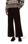 Joe's Jeans The Mia High Waist Ankle Wide Leg Faux Suede Jeans In Black