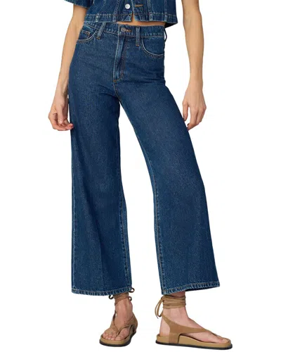 Joe's Jeans The Mia Lively Linen-blend High Rise Wide Ankle Jean In Black