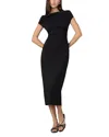 Joe's Jeans The Mia Midi Dress Womens Black Ruched Off The Shoulder Red210 In Black