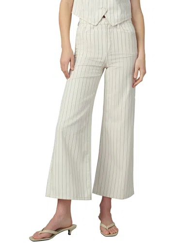 Joe's Jeans The Mia Wide Leg Ankle Natural Stripe Jean In White