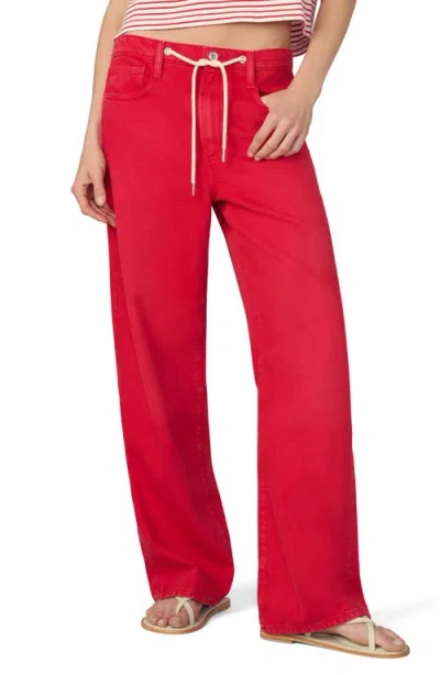 Joe's Jeans The Ryan High Rise Drawcord Jeans In Cherry Red