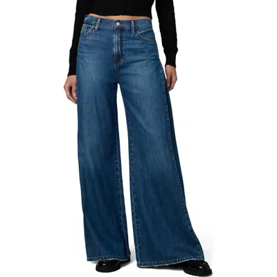 Joe's Jeans The Side Pleat High Waist Wide Leg Jeans In Blue
