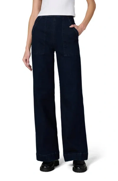 Joe's Jeans The Side Zip Wide Leg Jeans In Blue