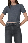 Joe's Jeans The Steph Shrunken Short Sleeve Sweater In Gray