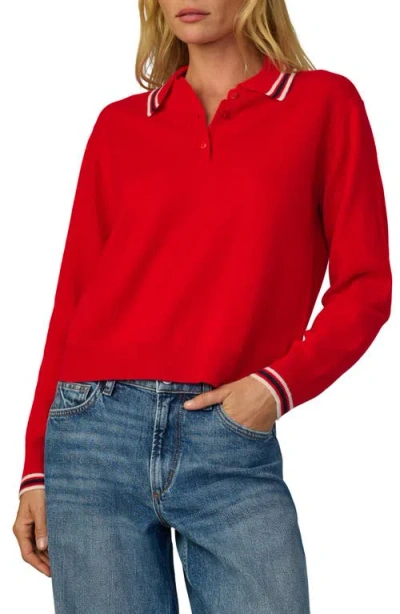 Joe's Jeans Tipped Cashmere Polo Sweater In Multi