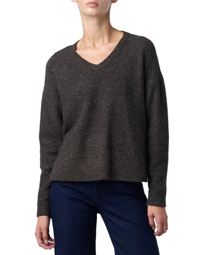Joe's Jeans V-neck Lurex Sweater In Black