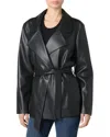 Joe's Jeans Vegan Cropped Trench Coat In Black