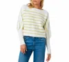 Joe's Jeans The Karina Breton Stripe Cropped Sweater In Multi
