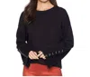Joe's Jeans Khaleesi Bell Sleeve Sweatshirt In Black In Black