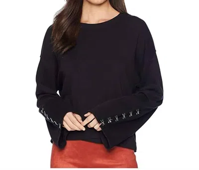 Joe's Jeans Khaleesi Bell Sleeve Sweatshirt In Black