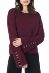 Joe's Jeans Khaleesi Comfy Cozy Casual Sweatshirt In Merlot In Red