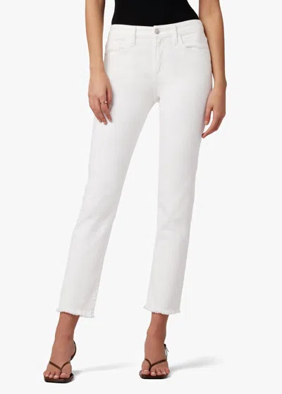 Joe's Jeans White High Rise Crop Bootcut Jean