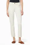 Joe's Jeans Lara Mid Rise Cigarette Ankle Jeans In Milk In White