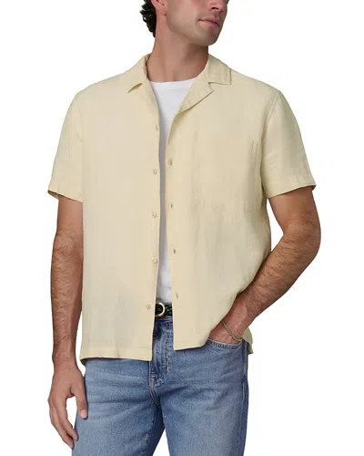 Joe's Jeans Linen Short Sleeve Camp Shirt In Neutral