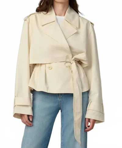 Joe's Jeans Liz Cropped Trench Coat In Ecru In Beige