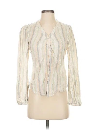 Pre-owned Joe's Jeans Long Sleeve Blouse In White
