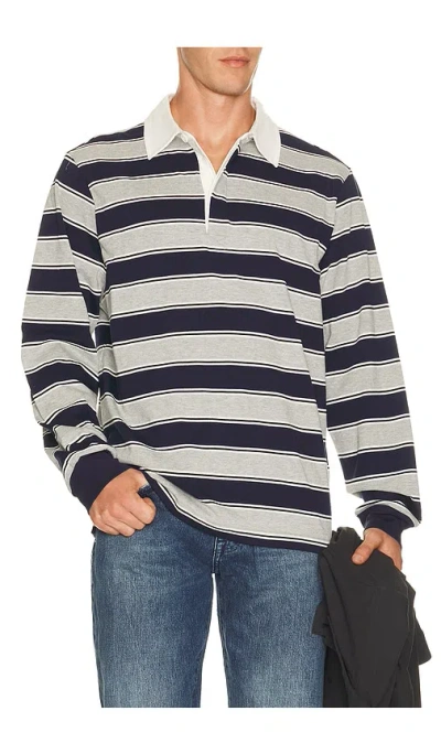 Joe's Jeans Long Sleeve Rugby Shirt In Multi