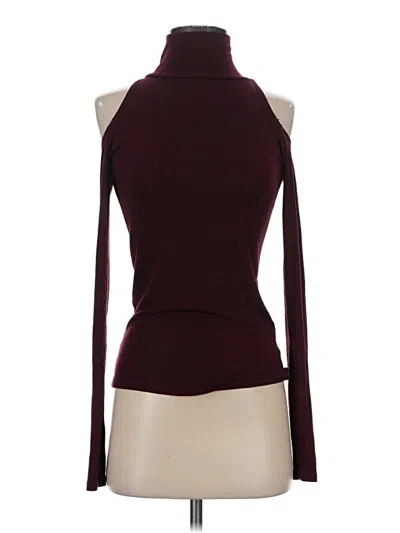 Pre-owned Joe's Jeans Long Sleeve Top In Burgundy