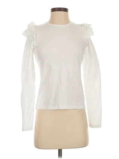 Pre-owned Joe's Jeans Long Sleeve Top In White