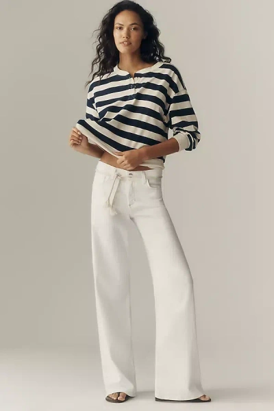 Joe's Jeans Lou Lou Low-rise Wide-leg Jeans In White