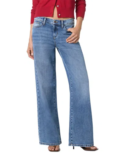 Joe's Jeans Low Rise Status Quo Wide Leg Jean In Burgundy