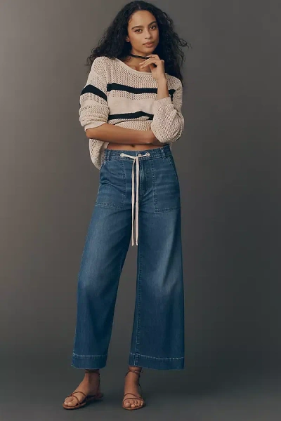 Joe's Jeans Madeline Drawstring High-rise Wide-leg Jeans In Blue