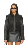 Joe's Jeans Maren Leather Jacket In Black