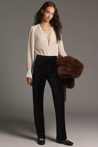 Joe's Jeans Margot High-rise Straight-leg Jeans In Black