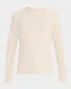 Joe's Jeans Men's Alpaca-blend Cable Crewneck Sweater In Neutral