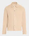 Joe's Jeans Men's Benson Suede Snap-front Jacket In Neutral