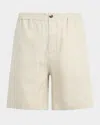 Joe's Jeans Men's Clarkson Micro-stripe Linen Drawstring Shorts In Neutral