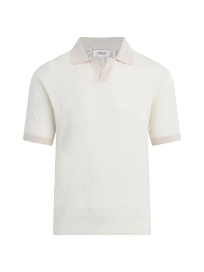 Joe's Jeans Men's Club Cotton-linen Polo Shirt In White