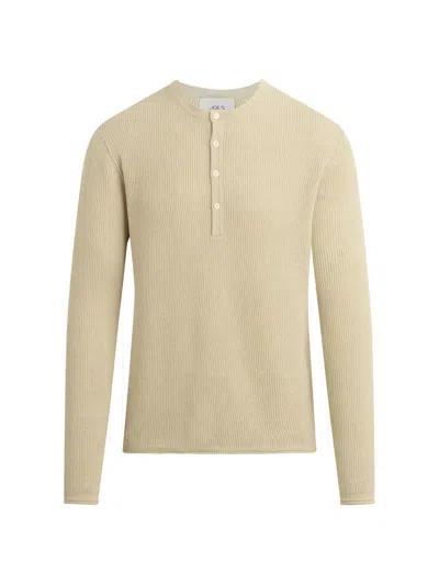 Joe's Jeans Men's Cotton-linen Henley Sweater In Neutral