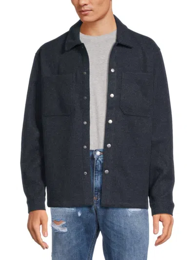Joe's Jeans Men's Dropped Shoulder Shirt Jacket In Navy