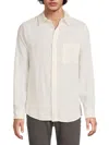 Joe's Jeans Men's Gauze Cotton Shirt In Ecru