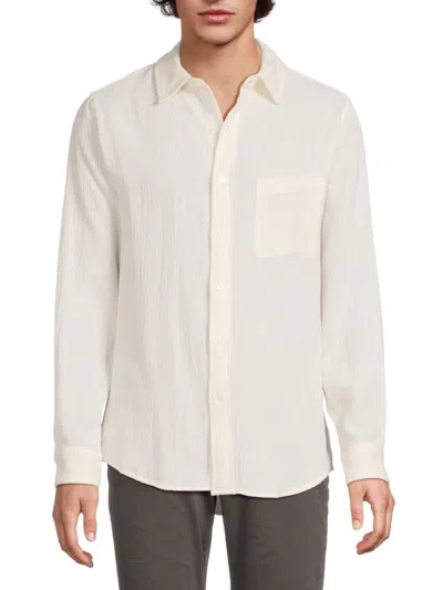 Joe's Jeans Men's Gauze Cotton Shirt In Ecru