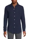 Joe's Jeans Men's Gauze Cotton Shirt In Navy