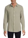 Joe's Jeans Men's Gauze Cotton Shirt In Olive