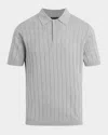 Joe's Jeans Men's Guy Short-sleeve Polo Sweater In Gray