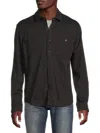 Joe's Jeans Men's Heathered Knit Work Shirt In Black