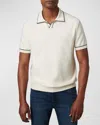 Joe's Jeans Men's Jimmy Banlon Cotton Tipped Polo Shirt In Chalk