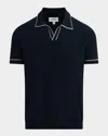 Joe's Jeans Men's Jimmy Banlon Cotton Tipped Polo Shirt In True Navy