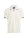Joe's Jeans Men's Jimmy Banlon Cotton Tipped Polo Shirt In Chalk