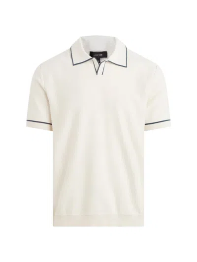 Joe's Jeans Men's Jimmy Banlon Cotton Tipped Polo Shirt In Chalk